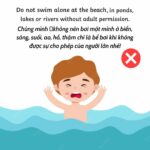 Cách phòng tránh đuổi nước ở trẻ 3, không nên bơi một mình