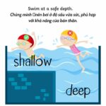 Cách phòng tránh đuổi nước ở trẻ 6, Bơi ở độ sâu vừa phải